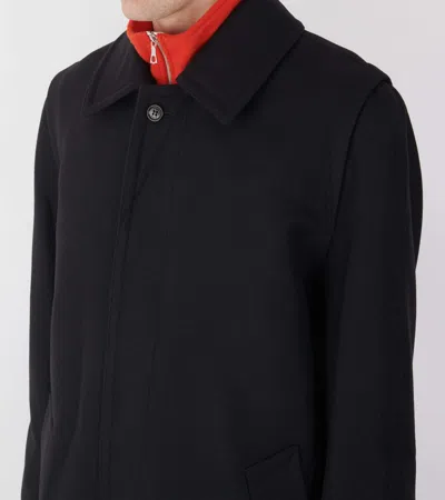 Rier Loden Wool Coat In Black