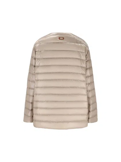 Herno Crewneck Down Jacket In Multi