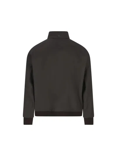 Herno Bomber 3 Layers Wool Storm Loro Piana Jackets Brown In Multi