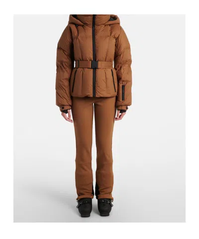 Cordova Saint Moritz Stretch Tech-jersey Flared Ski Pants In Brown