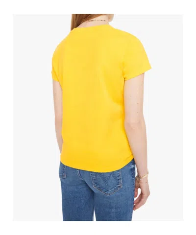 Mother Womens The Boxy Goodie Goodie Graphic-print Cotton-jersey T-shirt Little Fury In Yellow