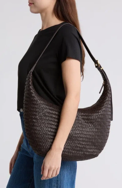 Madewell Essentials Slouch Hobo Woven Coffee Bean In Brown