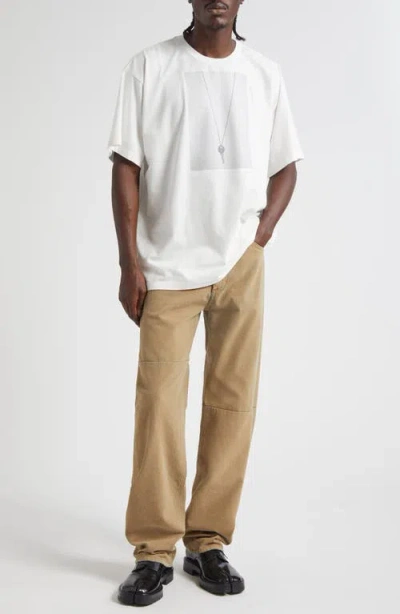 Mm6 Maison Margiela T-shirt With A Digitally Inspired Key Print On The Chest In White