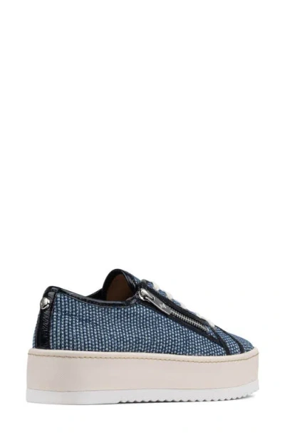 Donald Pliner Fatimah Platform Sneaker In Blue