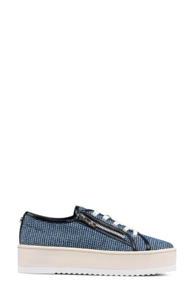 Donald Pliner Fatimah Platform Sneaker In Blue