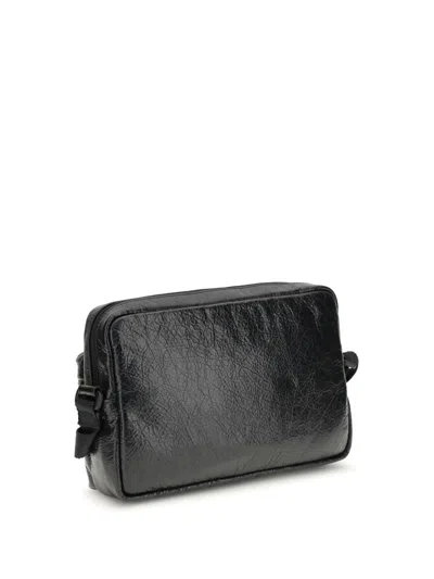 Balenciaga Black Lamb Ovis Aries Aries Shoulder Bag In Black