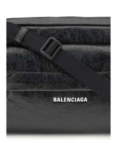 Balenciaga Black Lamb Ovis Aries Aries Shoulder Bag In Black