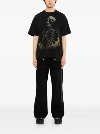 Warman Skeleton Printed T-shirt In Black