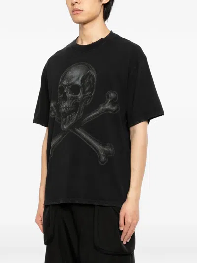 Warman Skull Printed T-shirt In Black