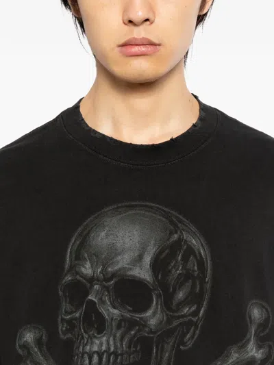 Warman Skull Printed T-shirt In Black