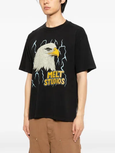 Melt Eagle-print T-shirt In Black