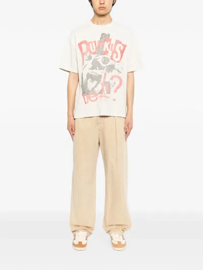 Warman Cotton Printed T-shirt In Neutral