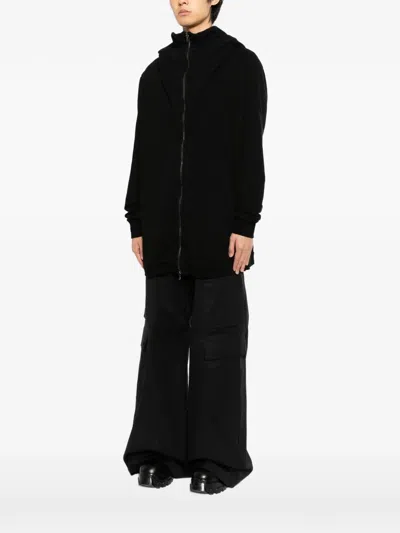 Julius Black Twisted Tuck Hoodie In Black