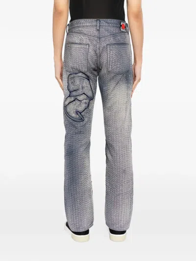 Kafeneo By Tbf Patch-work Trousers In Blue