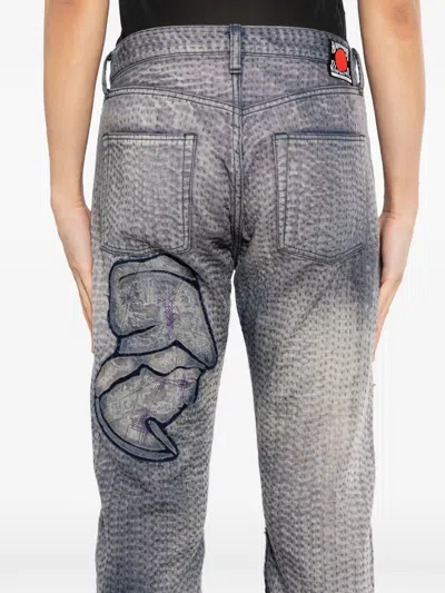 Kafeneo By Tbf Patch-work Trousers In Blue