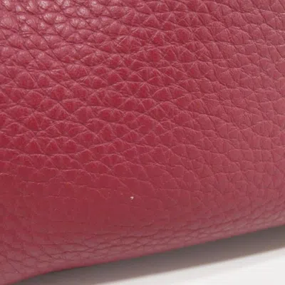 Pre-owned Hermes Ruby Taurillon Clemence Leather Shoulder Bag () In Red