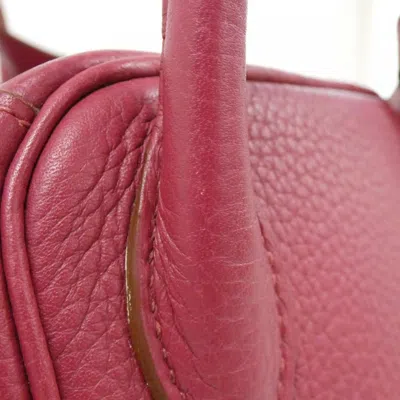 Pre-owned Hermes Ruby Taurillon Clemence Leather Shoulder Bag () In Red
