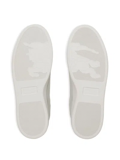 Burberry Low Top Sneakers Contrast Heel Detail Rubber Sole In Multi