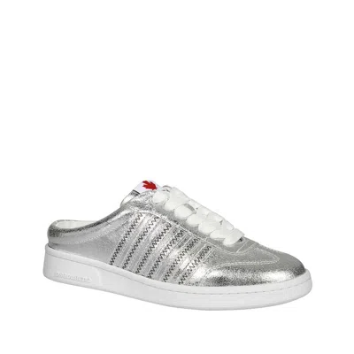 Dsquared2 Boxer Open Back Sneakers Women In Silver