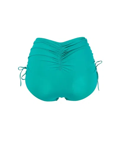 Isabel Marant Logo Ruffle Lace Bikini Swimsuit In Green