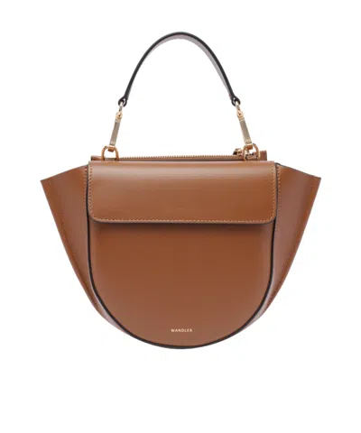 Wandler Hortensia Mini Top Handle Bag In Brown