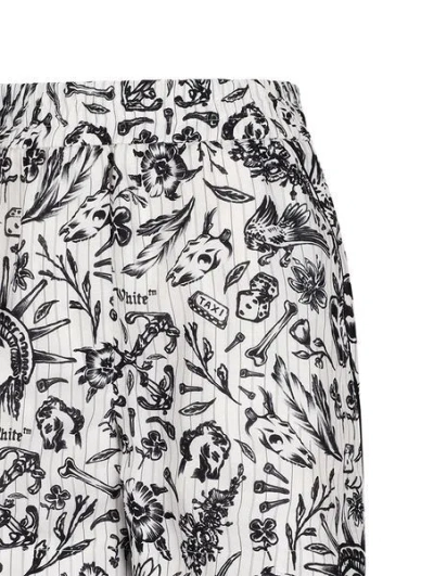 Off-white All-over Patterned Pajama Shorts In Multi