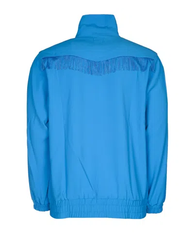 Needles Blue Logo-embroidered Sweatshirt In Blue