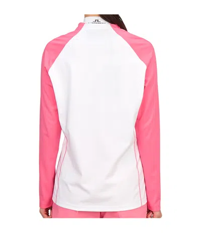 J. Lindeberg Zippered Long-sleeved Casual Jacket In White