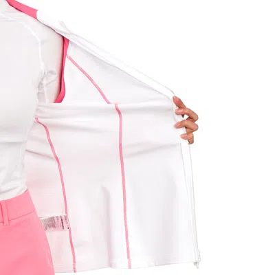 J. Lindeberg Zippered Long-sleeved Casual Jacket In White