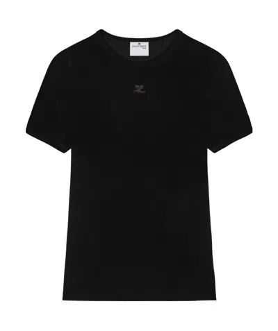 Courrèges Short-sleeves T-shirt In Black