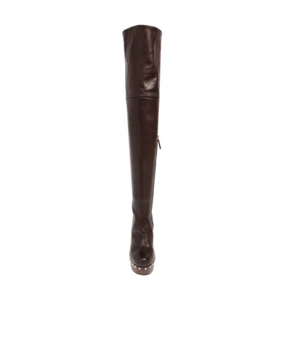 Chloé Leather Lola Over-the-knee Boots 130 In Brown