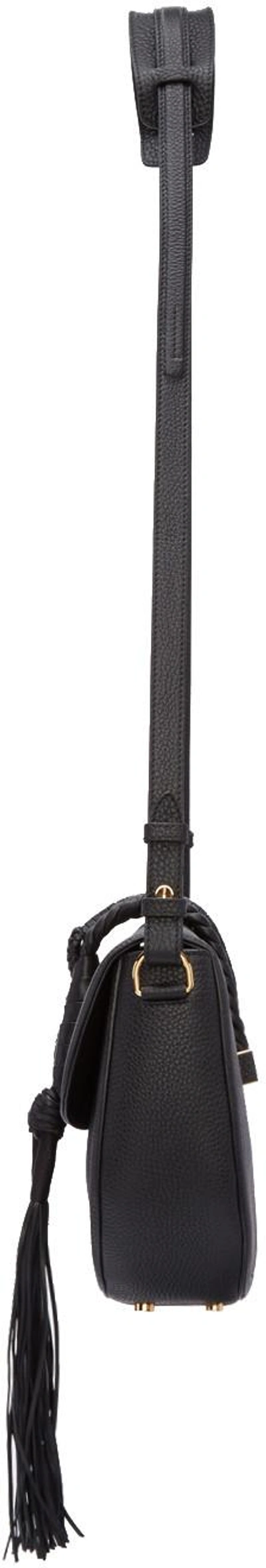 Shop Altuzarra Black Ghianda Knot Saddle Bag