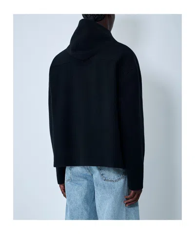 Rier Hooded Fleece Sweatshirt In Blue