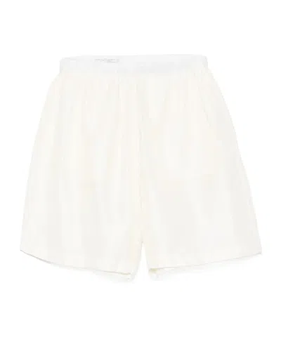 Ranra Jacquard Pattern Shorts In White