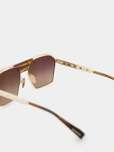 Balmain Sergeant Sunglasses In Gold