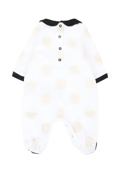 Balmain Logo-print Bodysuit Set In White