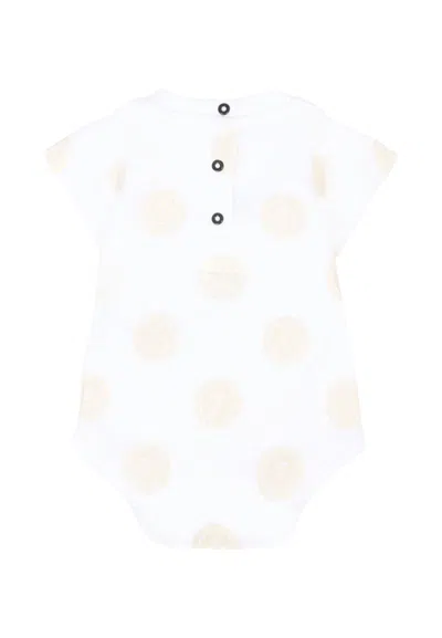 Balmain Logo-print Bodysuit Set In White