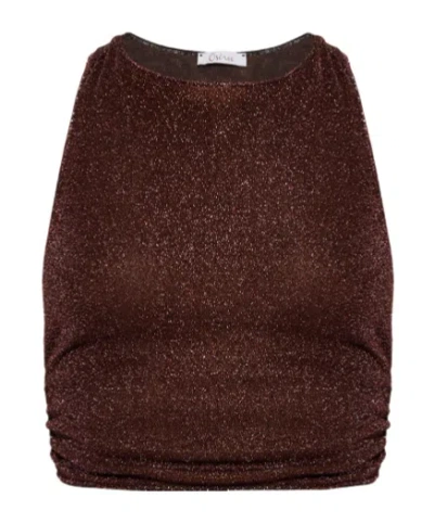 Oseree Ring Top In Brown