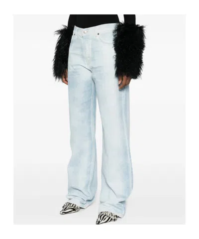 Haikure Five-pocket Belt-loop Jeans In Blue