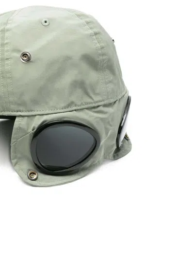 C.p. Company C.p.company Chrome-r Goggle Cap In Green