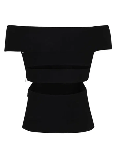 Alexander Mcqueen Cut-out Detail Top With Bare Shoulders