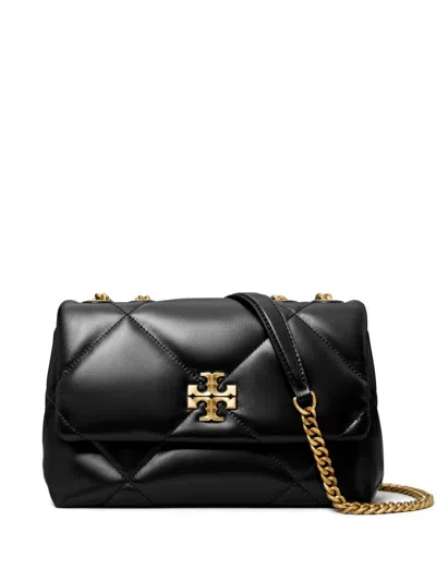 Tory Burch Small Kira Diamond Quilted Convertible Leather Shoulder Bag In Black
