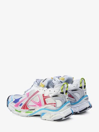 Balenciaga Mesh And Nylon Multicolor Worn-out Effect Runner Sneakers Shoes In Multi