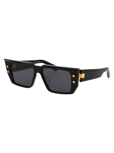 Balmain Blck Acetate Sunglasses In Black