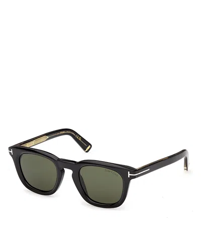 Tom Ford Icon 48mm Acetate Square Sunglasses In Green