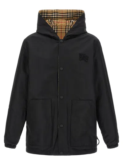 Burberry Reversible Jacket With Vintage Check Pattern In Brown