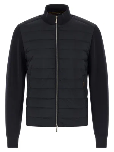 Moorer Duncan High-neck Quilted Jacket In Blue