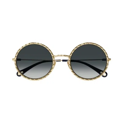 Chloé Gold Acetate Sunglasses In Gold