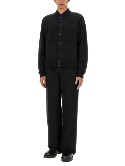 Givenchy Black Jacquard Logo Bomber Jacket In Black