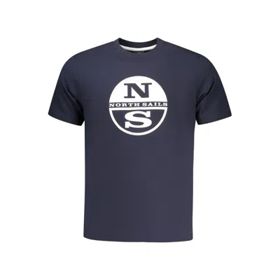 North Sails Blue Cotton T-shirt In Blue